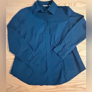 New York & Company Teal Shirt. Size Large.